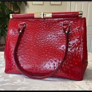 NWOT Kate Spade Constance Knightsbridge Red Croc Leather Work Tote w/Dust Bag